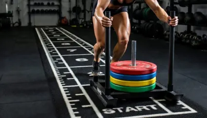 Force Track: gazon artificiel professionnel pour le chalutage de tra&icirc;neaux et la formation fonctionnelle