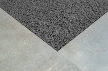 FELPUDO RIZO VINILO 10mm CON BASE GRIS