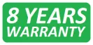 Warranty period: 8 years