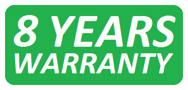 Warranty period: 8 years