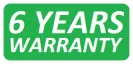 Warranty period: 6 years