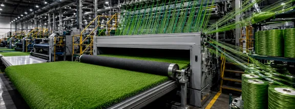 Cómo se fabrica el césped artificial: del polímero al rollo terminado