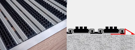 REXMAT 10mm cepillos con borde rampa