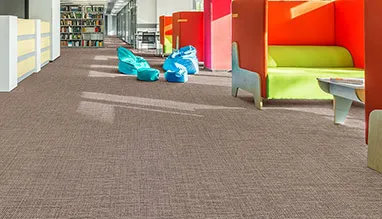 Woven vinyl flooring